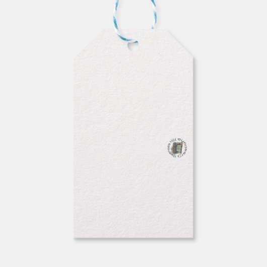 New England Christmas Gift Label Cadeaulabel (Achterkant)