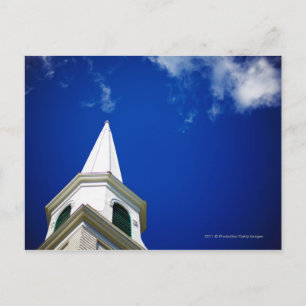 New England Church Steeple met een Royal Blue Sky Briefkaart
