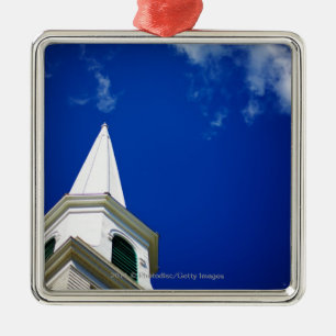 New England Church Steeple met een Royal Blue Sky Metalen Ornament
