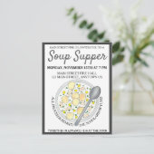 New England Clam Chowder Bowl Soup Cookoff Super Uitnodiging Briefkaart (Staand voorkant)