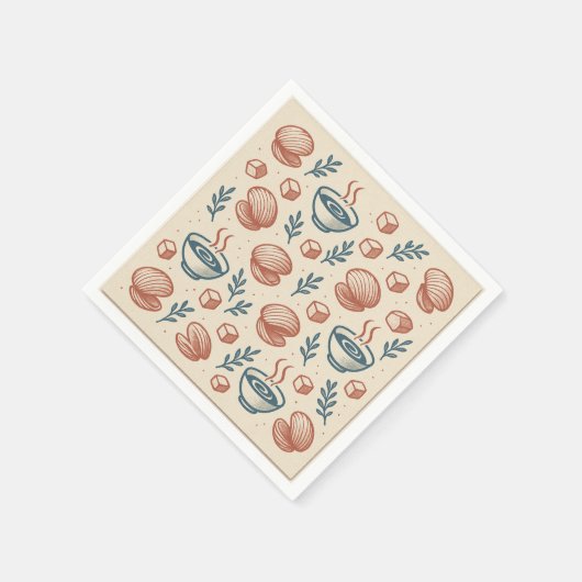 New England Clam Chowder for USA art Servet (Hoek)