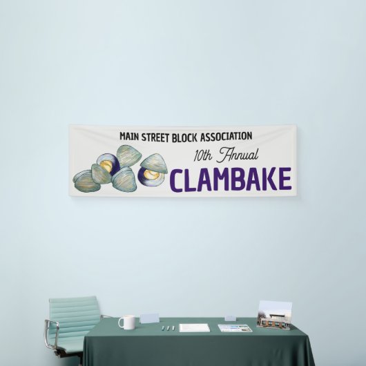 New England Clambake Clam Bake Beach Block Party Spandoek (Beurs)