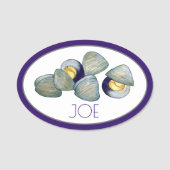 New England Clambake Clams Vis en zeevruchten Rest Naamplaatje (Voorkant)