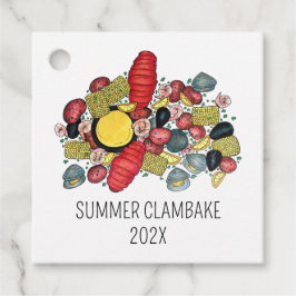 New England Clambake kreeft Boil Block Party Bedankjes Labels