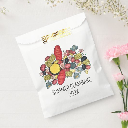 New England Clambake kreeft Boil Block Party Bedankzakje (Gezegeld)