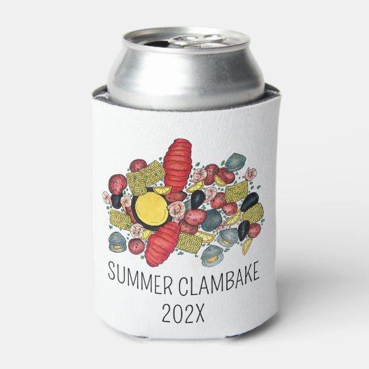 New England Clambake kreeft Boil Block Party Blikjeskoeler (Blikje Voorkant)