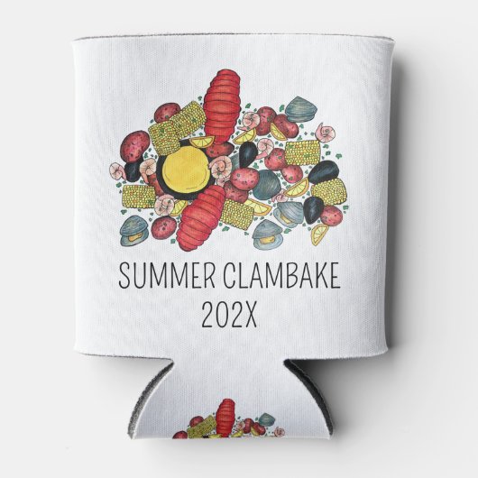 New England Clambake kreeft Boil Block Party Blikjeskoeler (Voorkant)