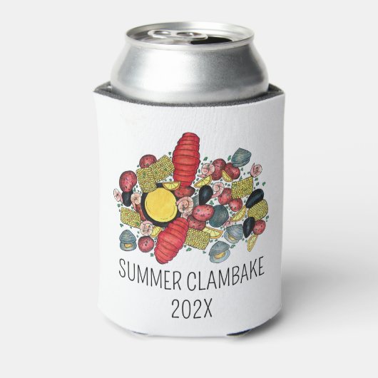 New England Clambake kreeft Boil Block Party Blikjeskoeler (Blikje Achterkant)