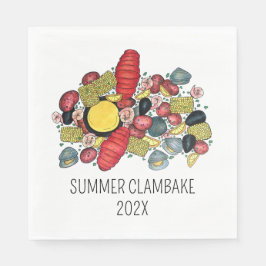 New England Clambake kreeft Boil Block Party Servet