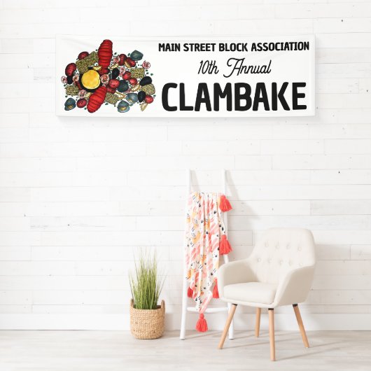 New England Clambake kreeft Boil Block Party Spandoek (Insitu)
