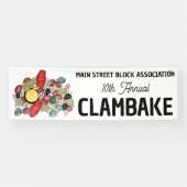 New England Clambake kreeft Boil Block Party Spandoek (Horizontaal)