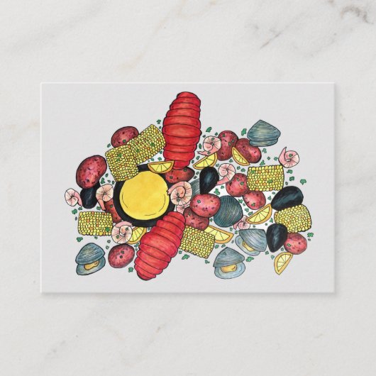 New England Clambake Seafood Restaurant Fishmarket Visitekaartje (Voorkant)