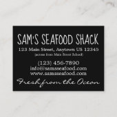 New England Clambake Seafood Restaurant Fishmarket Visitekaartje (Achterkant)