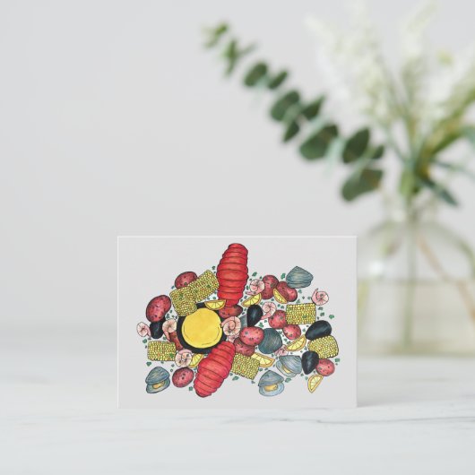 New England Clambake Seafood Restaurant Fishmarket Visitekaartje (Staand voorkant)