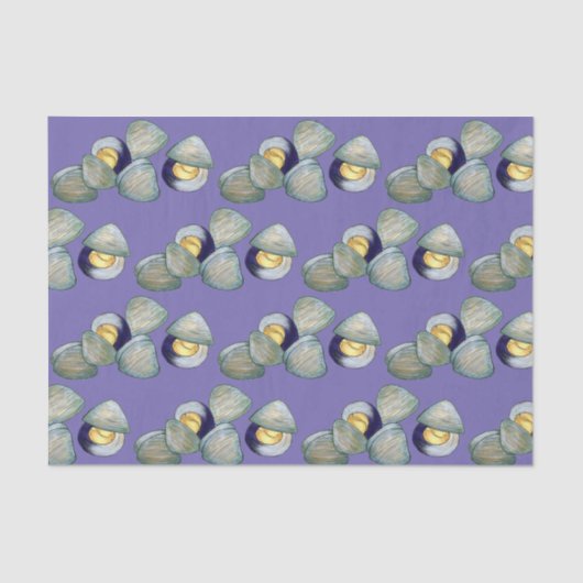 New England Clams Clambake Beach Summer Seafood Tissuepapier (Voorkant)