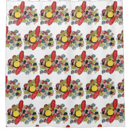 New England Clams Lobster Clambake Seafood Dinner Douchegordijn