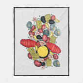 New England Clams Lobster Clambake Seafood Dinner Fleece Deken (Voorkant)