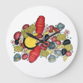 New England Clams Lobster Clambake Seafood Dinner Grote Klok (Voorkant)