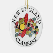 New England Clams Lobster Clambake Seafood Dinner Keramisch Ornament (Rechts)