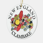 New England Clams Lobster Clambake Seafood Dinner Keramisch Ornament (Links)