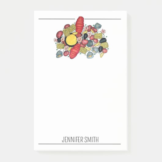 New England Clams Lobster Clambake Seafood Dinner Post-it® Notes (Voorkant)
