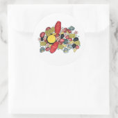 New England Clams Lobster Clambake Seafood Dinner Ronde Sticker (Tas)