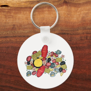 New England Clams Lobster Clambake Seafood Dinner Sleutelhanger