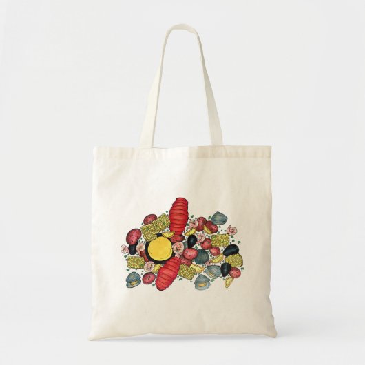 New England Clams Lobster Clambake Seafood Dinner Tote Bag (Voorkant)