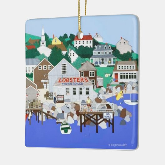 New England Coast Keramisch Ornament (Links)