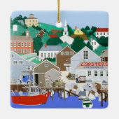 New England Coast Keramisch Ornament (Achterkant)