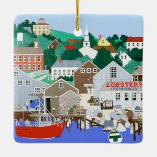 New England Coast Keramisch Ornament (Achterkant)
