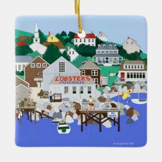 New England Coast Keramisch Ornament (Voorkant)