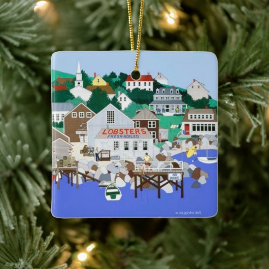 New England Coast Keramische Versiering Keramisch Ornament (Boom)