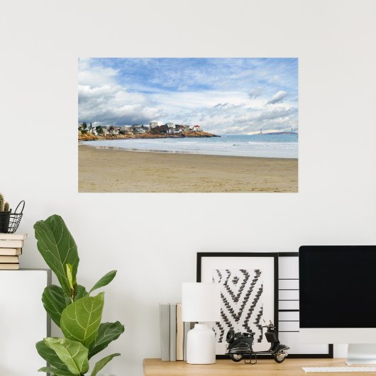 New England Coastal Scene Poster (Thuiskantoor)
