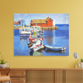 New England Costal Painting Canvas Afdruk (Insitu (Woonkamer))