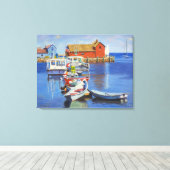 New England Costal Painting Canvas Afdruk (Insitu (Houten vloer))