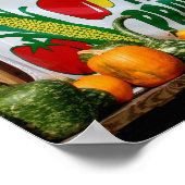 New England Country Boerderij Stand Herfst Poster (Hoek)