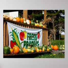 New England Country Boerderij Stand Herfst Poster