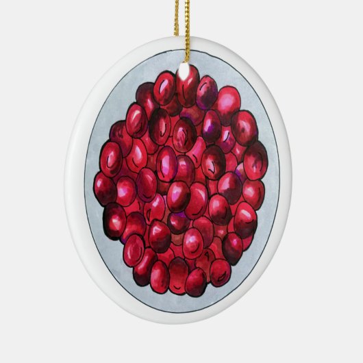 New England Cranberries Cranberry Bog Berries Keramisch Ornament (Rechts)