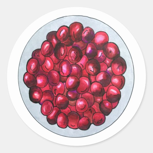 New England Cranberries Cranberry Bog Berries Ronde Sticker (Voorkant)