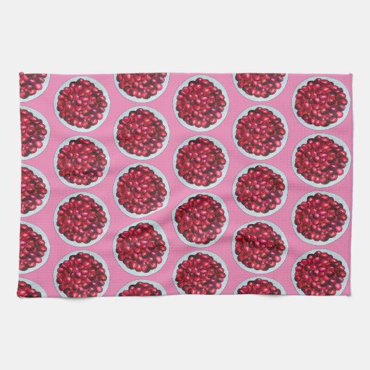 New England Cranberries Cranberry Bog Berries Theedoek (Horizontaal)