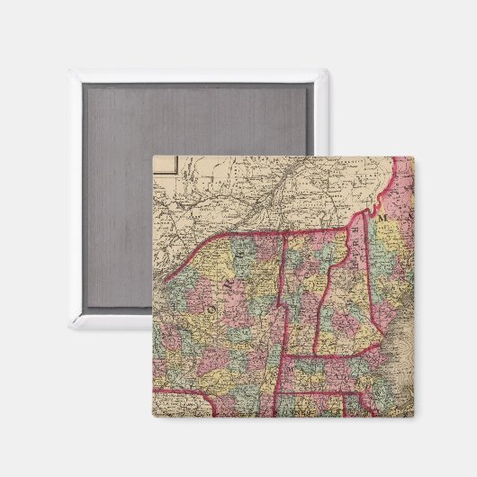 New England en New York Magneet (Voorkant / Achterkant)