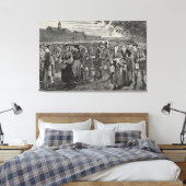 New England Fabrieksleven Canvas Afdruk (Insitu (Slaapkamer))