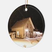 New England Farmhouse Keramisch Ornament (Links)