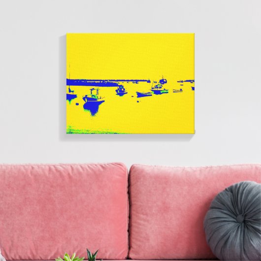 New England Fishermen Canvas Afdruk (Insitu (Woonkamer))