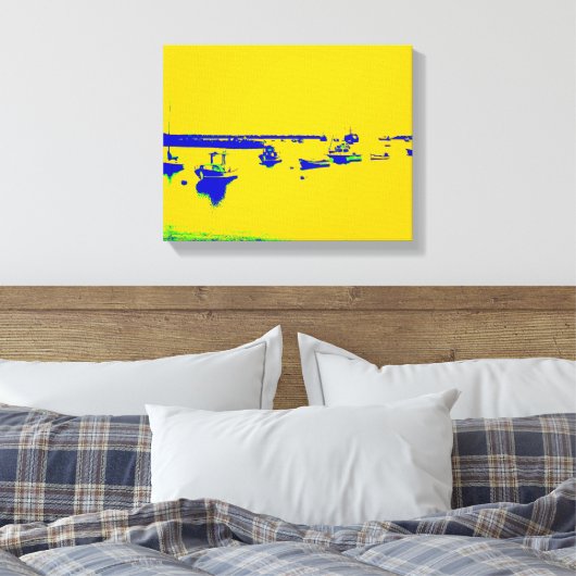 New England Fishermen Canvas Afdruk (Insitu (Slaapkamer))