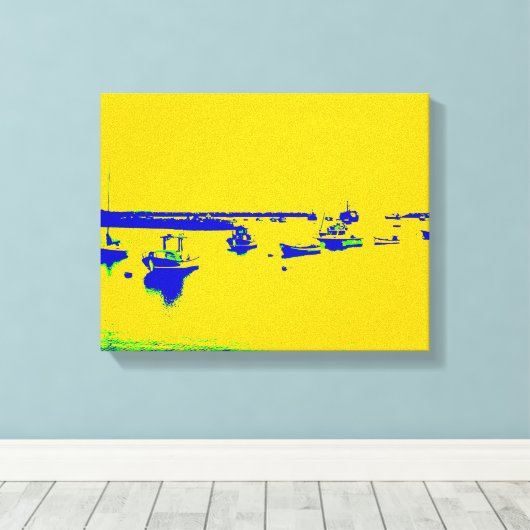 New England Fishermen Canvas Afdruk (Insitu (Houten vloer))