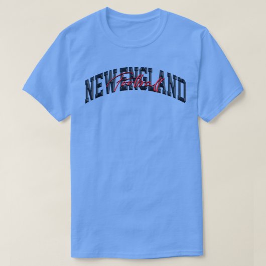 New England Football 3D Chrome T-shirt (Design voorkant)