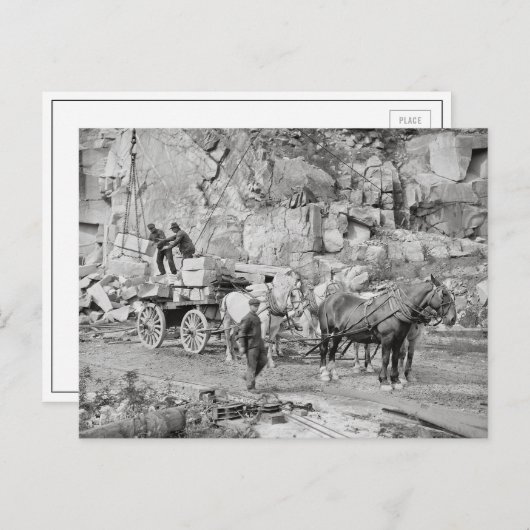 New England Granite Quarry, 1908 Briefkaart (Voorkant / Achterkant)