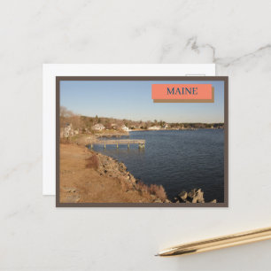 New England herbergt Ocean Kittery Maine Natuur Briefkaart